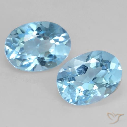 2.13ctw Natürlicher Himmerlblau Topas, Oval, VVS-VS