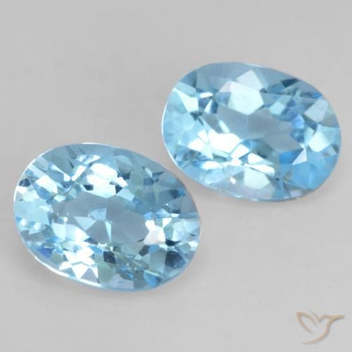 2.13 ct natürliche Himmerlblau Topas-Edelsteine, Oval, VVS-VS