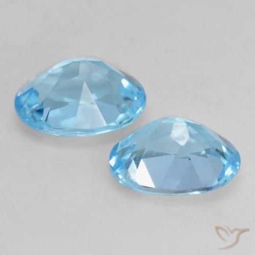 2.13 ct natürliche Himmerlblau Topas-Edelsteine, Oval, VVS-VS