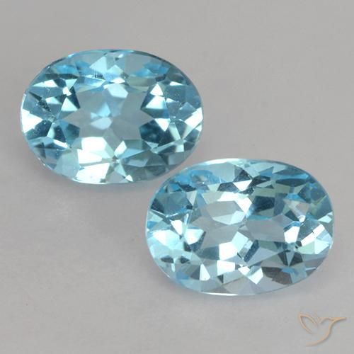 2.46ctw Natürlicher Swiss Blue Topas, Oval, VVS-VS