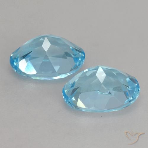 2.46 ct natürliche Swiss Blue Topas-Edelsteine, Oval, VVS-VS