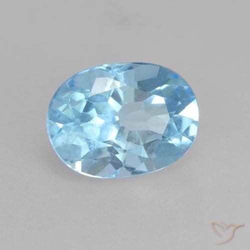 9,17 ctw natürlicher Swiss Blue Topas, Oval, VVS-VS