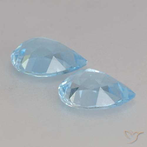1.74 ct natürliche Himmerlblau Topas-Edelsteine, Birnenform, VVS-VS