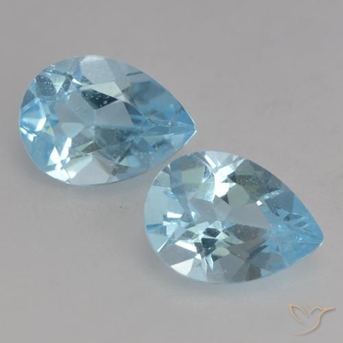 1.76ctw Natürlicher Himmerlblau Topas, Birnenform, VS