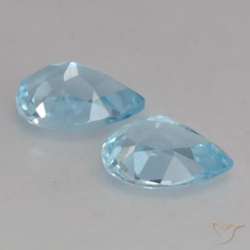 1.76 ct natürliche Himmerlblau Topas-Edelsteine, Birnenform, VS