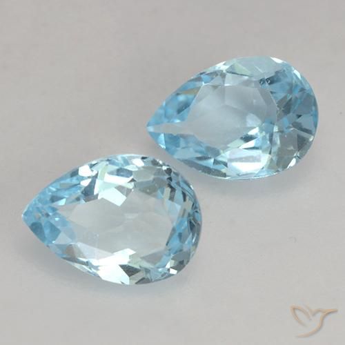 1.74 ct natürliche Himmerlblau Topas-Edelsteine, Birnenform, VVS-VS