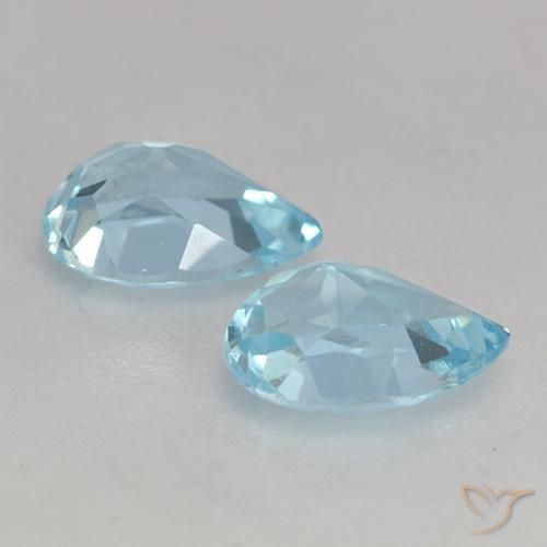 1.74 ct natürliche Himmerlblau Topas-Edelsteine, Birnenform, VVS-VS