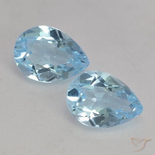 1.65ctw Natürlicher Himmerlblau Topas, Birnenform, VVS-VS