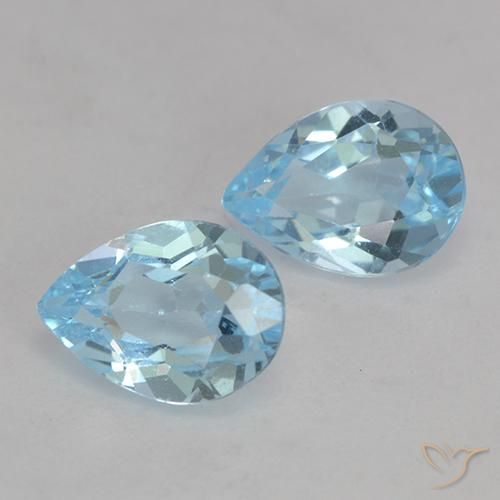1.65 ct natürliche Himmerlblau Topas-Edelsteine, Birnenform, VVS-VS