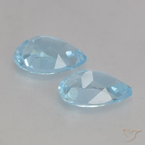 1.65 ct natürliche Himmerlblau Topas-Edelsteine, Birnenform, VVS-VS