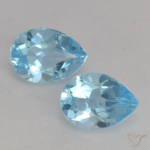 1.93ctw Natürlicher Himmerlblau Topas, Birnenform, VS