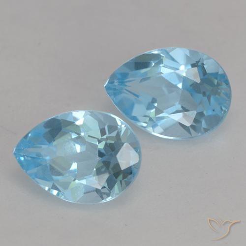 1.93 ct natürliche Himmerlblau Topas-Edelsteine, Birnenform, VS