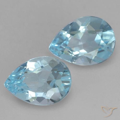 1.62 ct natürliche Himmerlblau Topas-Edelsteine, Birnenform, VVS-VS