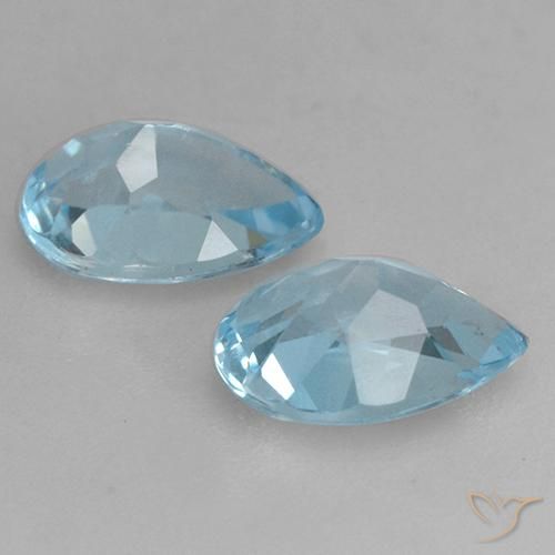 1.62 ct natürliche Himmerlblau Topas-Edelsteine, Birnenform, VVS-VS
