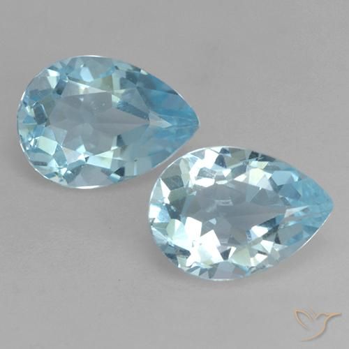 1.72ctw Natürlicher Himmerlblau Topas, Birnenform, VVS-VS