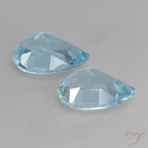 1.72 ct natürliche Himmerlblau Topas-Edelsteine, Birnenform, VVS-VS