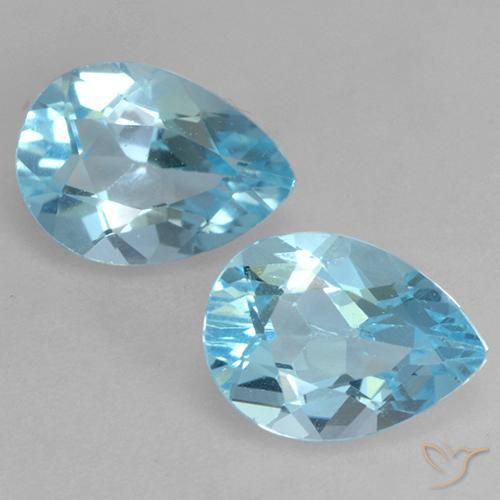 1.75ctw Natürlicher Himmerlblau Topas, Birnenform, VS