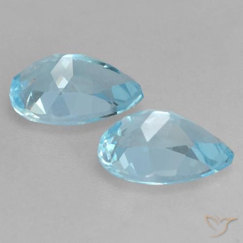 1.75 ct natürliche Himmerlblau Topas-Edelsteine, Birnenform, VS