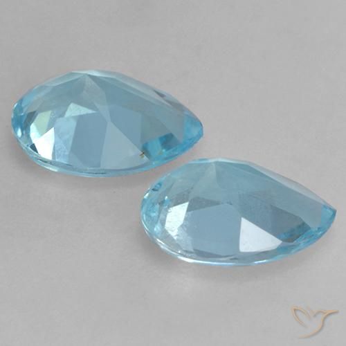 1.69 ct natürliche Himmerlblau Topas-Edelsteine, Birnenform, VVS-VS