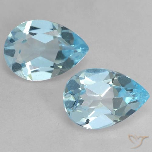 1.48ctw Natürlicher Himmerlblau Topas, Birnenform, VVS-VS