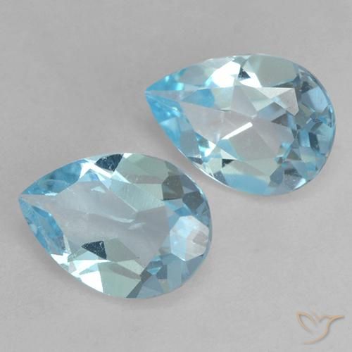 1.48 ct natürliche Himmerlblau Topas-Edelsteine, Birnenform, VVS-VS