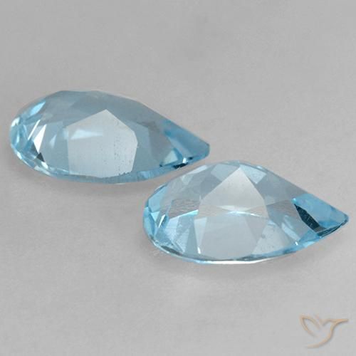 1.48 ct natürliche Himmerlblau Topas-Edelsteine, Birnenform, VVS-VS