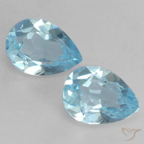 1.57ctw Natürlicher Himmerlblau Topas, Birnenform, VVS-VS