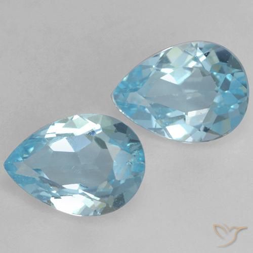 1.57 ct natürliche Himmerlblau Topas-Edelsteine, Birnenform, VVS-VS
