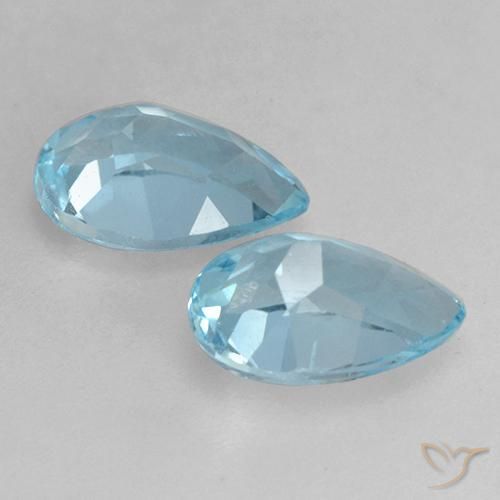 1.57 ct natürliche Himmerlblau Topas-Edelsteine, Birnenform, VVS-VS