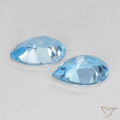 1.69 ct natürliche Swiss Blue Topas-Edelsteine, Birnenform, VS
