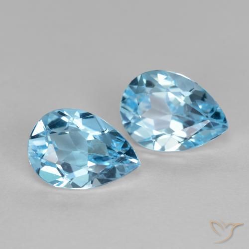 1.63ctw Natürlicher Himmerlblau Topas, Birnenform, VS