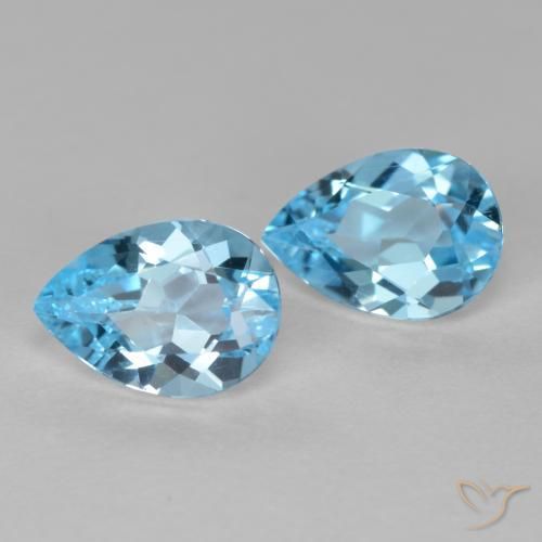 1.63 ct natürliche Himmerlblau Topas-Edelsteine, Birnenform, VS