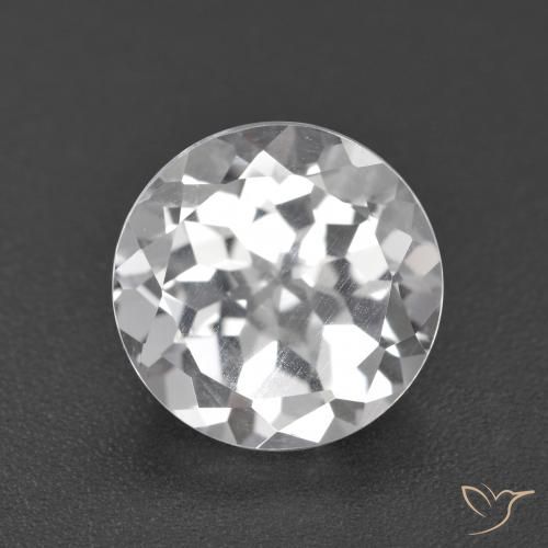 4.47ct Natürlicher Weiß Topas, Runden, VVS-VS