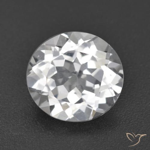 3.52ct Natürlicher Weiß Topas, Runden, VVS-VS