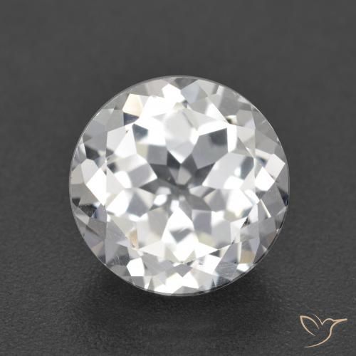 3.60ct Natürlicher Weiß Topas, Runden, VVS-VS
