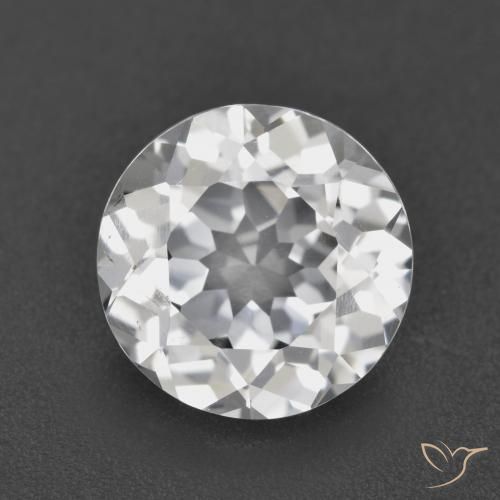 3.68ct Natürlicher Weiß Topas, Runden, VVS-VS