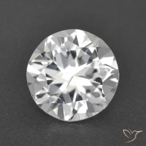 3.27ct Natürlicher Klares Weiß Topas, Runden, VVS