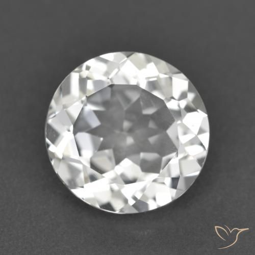 3.62ct Natürlicher Klares Weiß Topas, Runden, VVS
