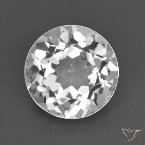 3.80ct Natürlicher Klares Weiß Topas, Runden, VVS