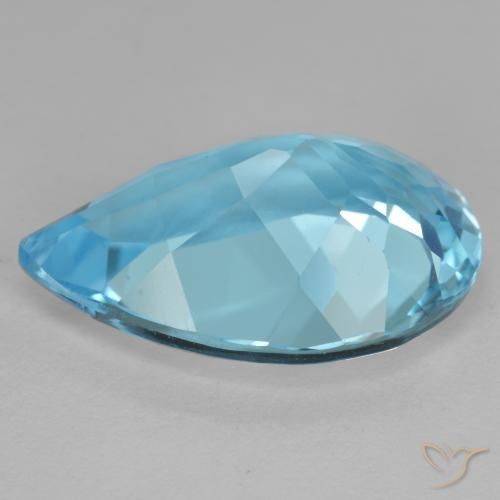 9,17 ctw natürlicher Swiss Blue Topas, Birnenform, VVS
