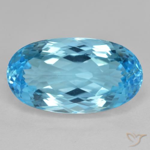 13.52ct Natürlicher Swiss Blue Topas, Oval, VS