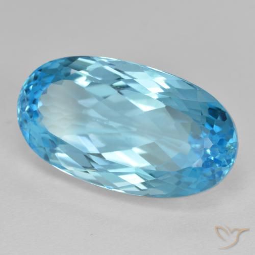 9,17 ctw natürlicher Swiss Blue Topas, Oval, VS