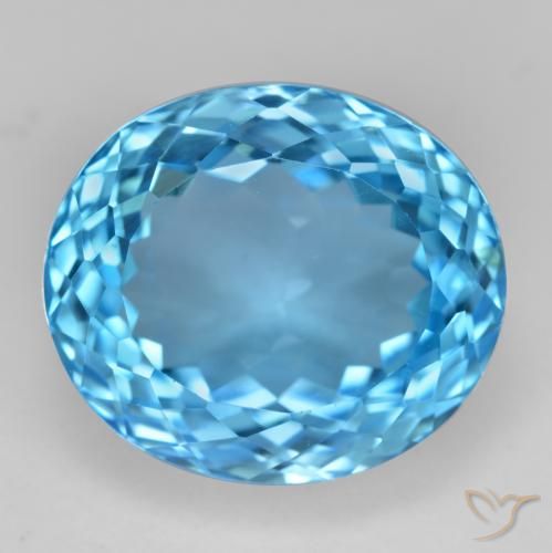 17.73ct Natürlicher Swiss Blue Topas, Oval, VVS