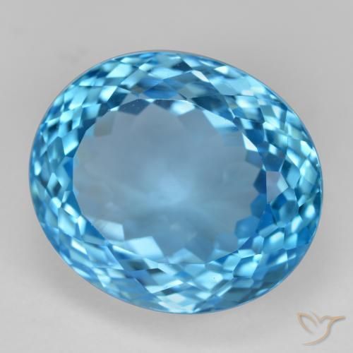 9,17 ctw natürlicher Swiss Blue Topas, Oval, VVS