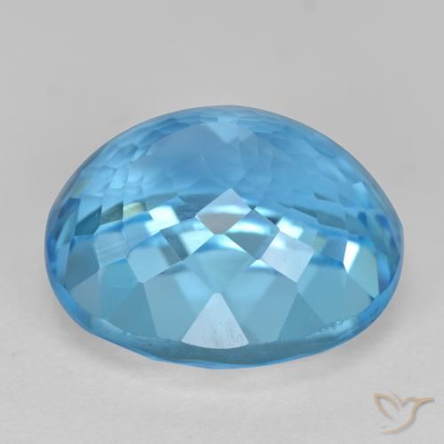 9,17 ctw natürlicher Swiss Blue Topas, Oval, VVS