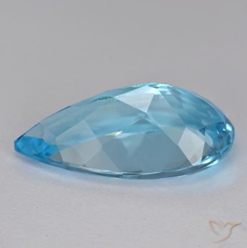 9,17 ctw natürlicher Swiss Blue Topas, Birnenform, VS-SI