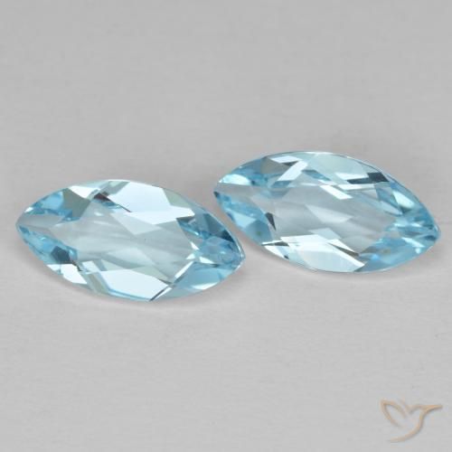 2.58 ct natürliche Swiss Blue Topas-Edelsteine, Marquise, VS