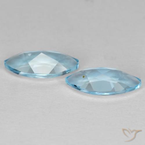 2.58 ct natürliche Swiss Blue Topas-Edelsteine, Marquise, VS