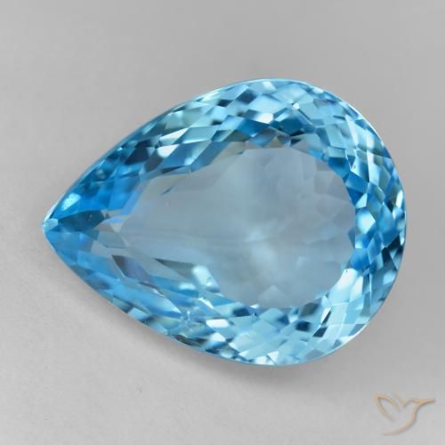 19.07ct Natürlicher Swiss Blue Topas, Birnenform, VVS-VS