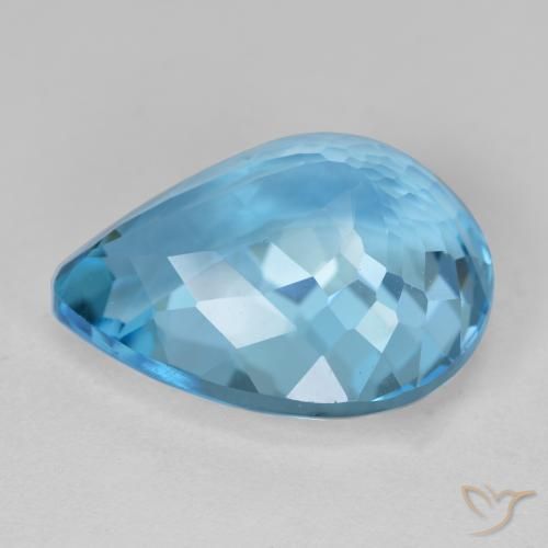 9,17 ctw natürlicher Swiss Blue Topas, Birnenform, VVS-VS